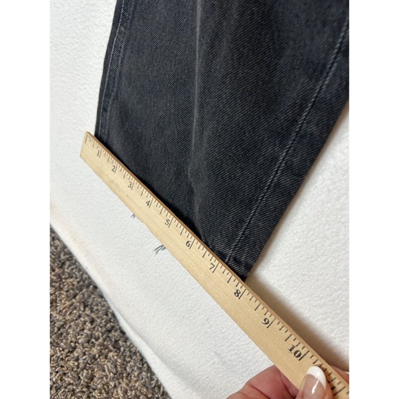 NWT Paige High Rise Noella Black Relaxed Straight Leg 5-Pocket Jeans Sz 32 - Picture 7 of 10